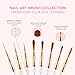 Kiara Sky Professional Nails *NEW* Complete Nail Art Brush Collection for Gel & Nail Art - Acetone Resistant 100% Kolinsky Brush