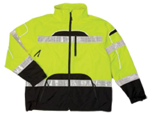 ML Kishigo RWJ106 Brilliant Series High-Viz Rainwear Jacket, Fits Small and Medium, Lime