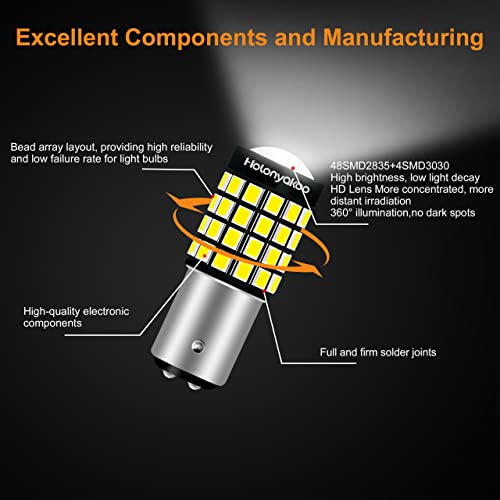 Holonyakoo 1157 Led Bulb 1157Na 2057 2357A 7528 P21/5W Bay15D Led Bulbs For Brake Lights Switchback Turn Signal Lights Blinker Lights Back Up Reverse Lights Drl Dc10-30V 6000K White (Set Of 2) #TOP4