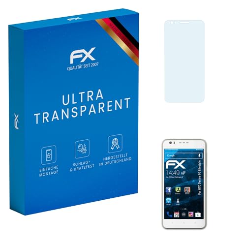 atFoliX Schutzfolie kompatibel mit HTC Desire 10 Lifestyle Folie, ultraklare FX Bildschirmschutzfolie (3X)