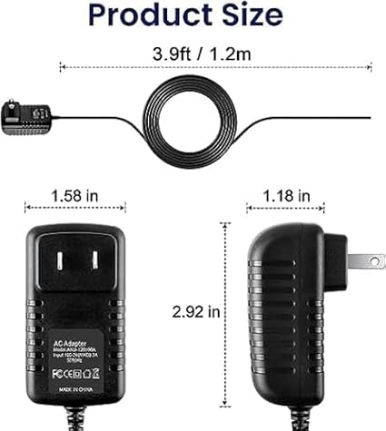 9v 1a AC/DC Adapter for DBX Go-Rack Performance Processor Replacement Power Supply