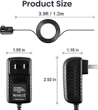 9v 1a AC/DC Adapter for DBX Go-Rack Performance Processor Replacement Power Supply