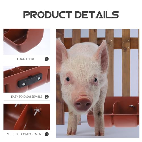 Mangeoire à cochons en plastique composite à 4 compartiments pour ferme