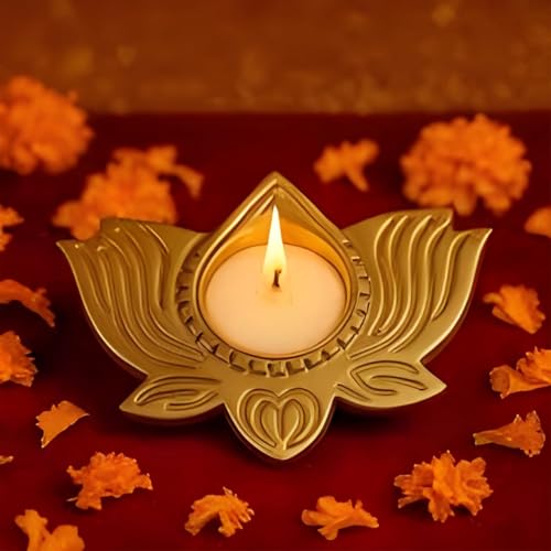 Image of Art Street Pooja Gift with Laxmi Ganesh Idol, Laxmi Charan, Aarti Sangrah, Ghanti, Candle and Agarbatti for Celebration and Gift for Family, Friends and Relatives (Pack of 7)