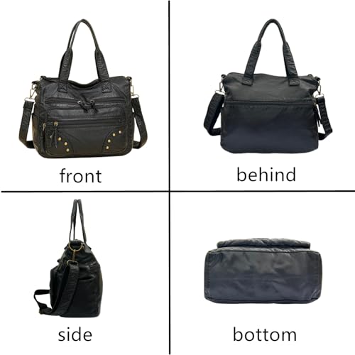 Image of Hobo Handbag and Purses for Women,Top Handle Satchel Purse Tote Shoulder Bags Faux Leather for Ladies