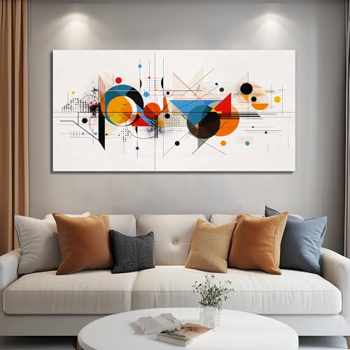 KELIYUAN Large Wall Decor For Living Room Canvas Wall Art For Bedroom Room Minimalism Abstract Geometric Color Line Pictures Wall Paintings Artwork Office Mural Modern Aesthetic Decoration 30"x60"