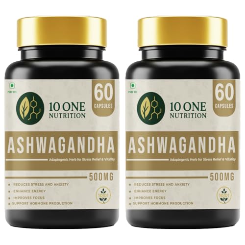 Image of Ashwagandha Gold 500mg - (120 Capsule) | Natural Stress Relief, Improves Strength & Energy | Supports Muscle Mass, Boost Immunity & General Wellness | Ayush Approved | For Men & Women