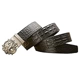 Motif crocodile : cette ceinture en cuir noir for homme arbore un motif crocodile saisissant, ajoutant texture et charme robuste aux tenues décontractées et habillées. Le motif en relief complète l'élégance du cuir noir, ce qui en fait un accessoire polyvalent qui se marie parfaitement avec les jeans, les costumes et les uniformes, sublimant votre look avec une subtile sophistication.