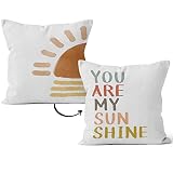 HIWX Abstract Boho Sun You are My Sunshine Decorative Pillowcase Throw Pillow Cover, Modern Art Sun