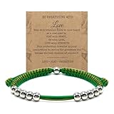 LAMIBEE Golf Stainless Steel 10 Bead Score Counter Bracelet, Golf Stroke Count Bracelet, Resizable Easy to Adjust Golf Round Scoring Tracker, Durable Stylish Golf Accessory (Lime and Green)