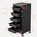 TASALON New Salon Trolley Cart with Wheels for Extra Storage, 5 Drawers & Dryer Holder, Space Saving Salon Cart with Lighter & Strong Material, Multipurpose Beauty Cart, Hair Cart, Tattoo Tray Cart