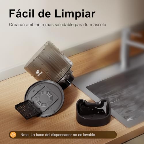 IMIPAW Comedero Gato Automatico, 2.4G | 5G WiFi, 4L Dispensador Comida para Perros, Gatos con Programa Personalizado de Alimentación Automática, Control de App, 1-10 Comidas al Día (Negro, 4L) - imagen 7