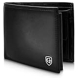 uniformes antiguos de la policia nacional del ecuador  GenTo® Manhattan - Cartera clásica Grande con Bolsillo para Monedas - Protección RFID NFC Probada - Cartera espaciosa - Cartera para Hombres y Mujeres - Incluye Caja de Regalo