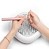 130W Brushless Nail Dust Collector Machine Nail Dust Vacuum Cleaner with Powerful Suction Extractor Fan for Manicure, Professional Nail Filter for Nail Art (Silver)