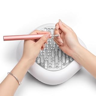 130W Brushless Nail Dust Collector Machine Nail Dust Vacuum Cleaner with Powerful Suction Extractor Fan for Manicure, Professional Nail Filter for Nail Art (Silver)