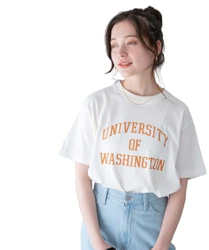[ウィゴー] WEB限定 プリント Tシャツ 半袖 シンプル ロゴ トップス プリントT ゆったり 服 大きいサイズ 大人 春服 夏服 春 夏 秋 レディース XL 柄2