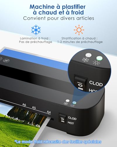 Plastifieuse A4 machine à plastifier 5 en 1 avec coupe-papier - 3