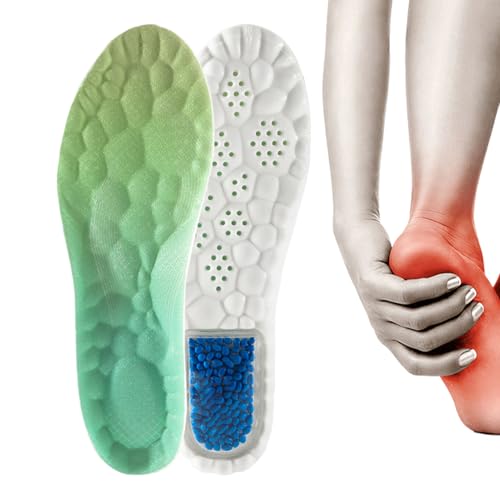 Plantillas 4D Cloud para mujer, 2 pares de plantillas de memoria para zapatos | Almohadillas de apoyo de transpirables y resistentes a los golpes, plantillas ajustables y gruesas para mujer