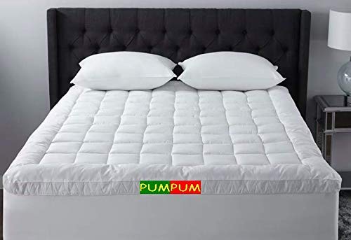 PumPum 600 GSM Hollow Fibre Mattress Padding/Topper for 5 Star Hotel Feel - White (78 * 36 Inch) Single Size-image-15