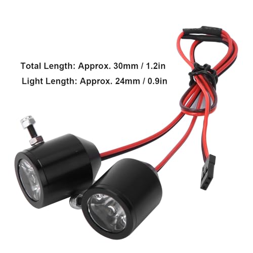 3W LED RC Car Headlight, Aluminum Alloy Housing RC Searchlight, Replacement Spare Part, RC Searchlight - Image 2
