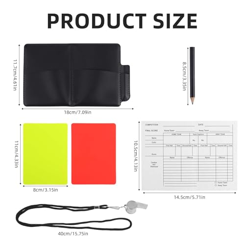 Kit de árbitro de fútbol con silbato y tarjetas miniatura 2