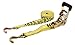 Erickson 32200 Heavy Duty Ratcheting Tie-Down Strap, 2 Pack (Rubber Handle, 1.5" x 15