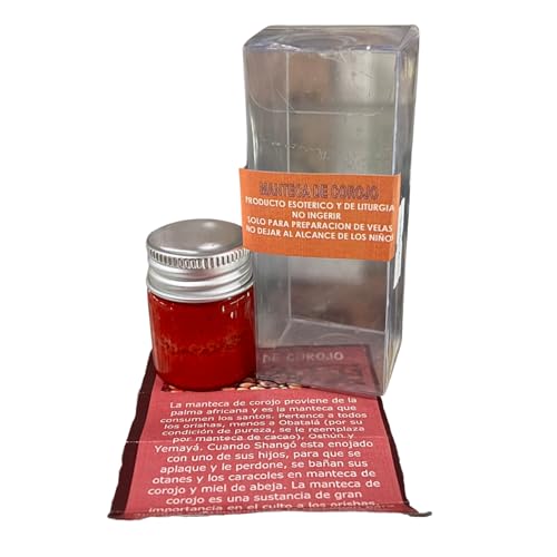 Manteca de Corojo para Potenciar Rituales, Velas y Velones | Bote de Auténtica Manteca de Corojo de Palma Africana, Alimento y Ofrenda para los Dioses/Orishas.