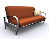 American Furniture Alliance Evolution Futon Frame Full, Pewter