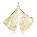 MATERIA Kettenanhänger Ginko Blatt Gold 925 Sterling Silber vergoldet KA-277-Gold_ohne Kette