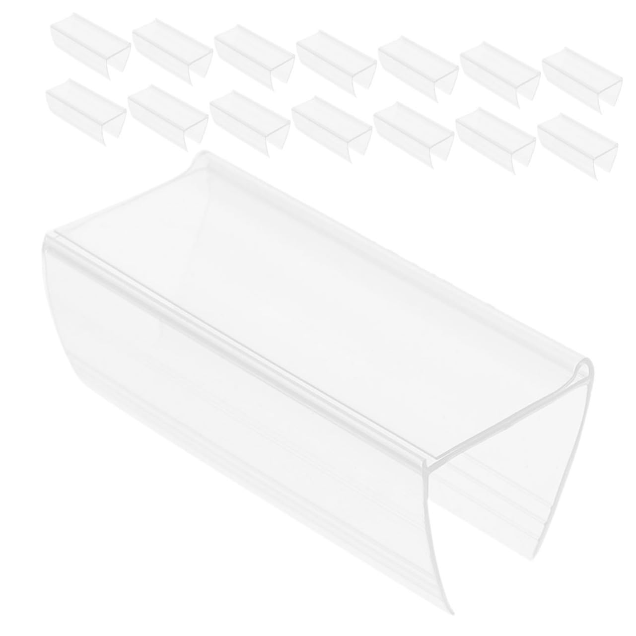 NUOBESTY 120pièces Support De Prix Transparent Pour Porte Étiquette De Prix Polyvalent Pour Étagères Et Affichage Magasins
