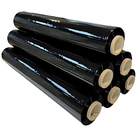 JeeJaan 6 Rolls Black Pallet Wrap Cover