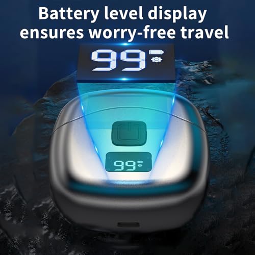 Image of Electric Shaver for Men Mini, Portable Electric Razor with LED Display, Detachable Washable Head, Type-C Charging, Double Foil Rotary Shaver for Face