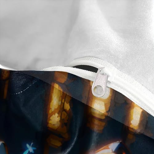 Parure de lit mecha impression 3D microfibre ultra douce anti-plis pour lit double - 8
