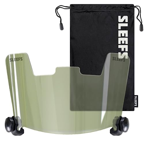 SLEEFS Football Helmet Visor - Anti-Fog Tinted Sun Shield for Eye Protection and Performance (Camo Green, Clear)
