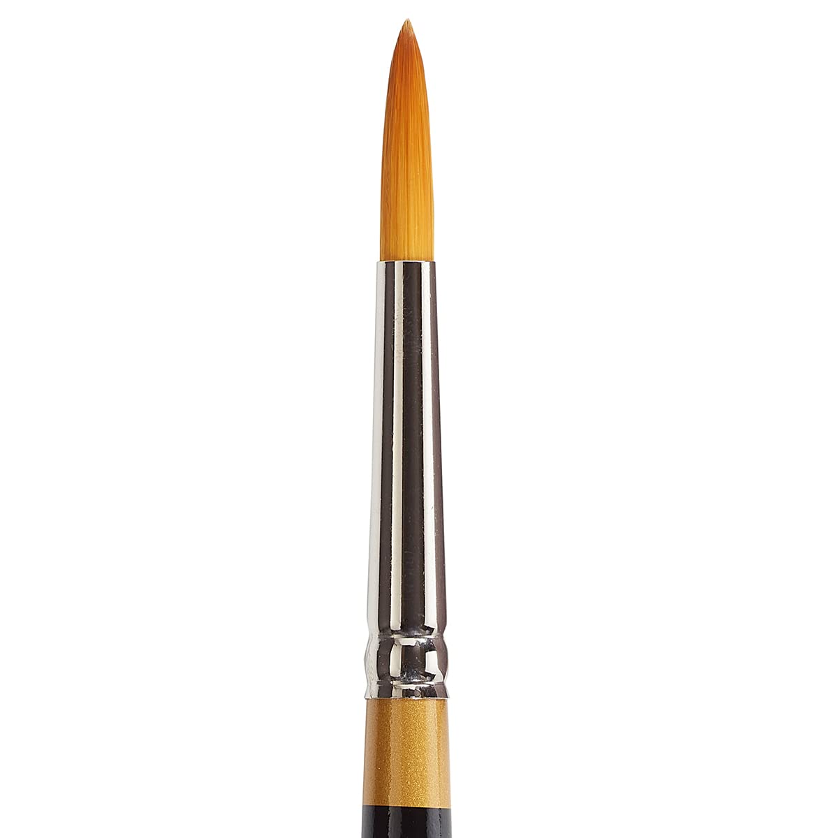 KINGART B-029 Premium 7 szt. Oryginalny zestaw pędzli z serii Gold 9040 Round Stroke Brush, Syntetyczny złoty Taklon do akrylu, oleju, akwarela malarskiego, krótki uchwyt, 7 pędzli rozmiar: 0, 2, 4, 6