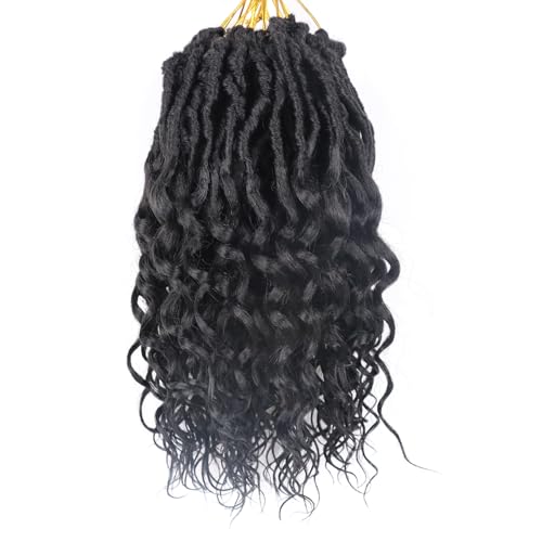 Deep Faux Locs Crochet Hair 10 Inch 8 Packs...
