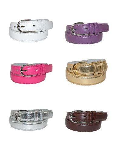 CTM Kid's Leather 1 inch Basic Dress Belt4