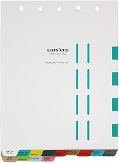 Heavy Duty Plastic Oncology Divider Set, 13 Tabs, Multi-Color, for Top Opening Binders