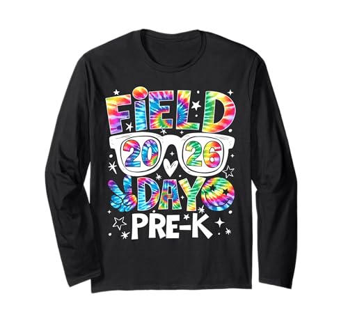 Field Day 2026 Pre-K Tie Dye Teacher Kid Long Sleeve T-Shirt