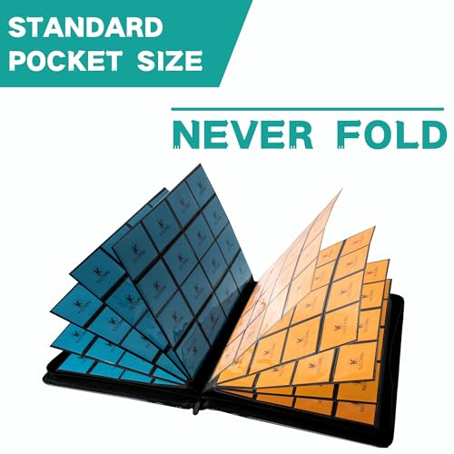 Image of 1000+ Pockets Trading Card Binder, 16-Pocket Card Ablum Compatible with MTG,Sports Cards & Other Standard Size Trading Cards (Teal)