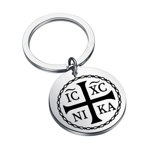 CHOORO Christian Eastern Orthodox Cross Keychain Religious Charm Orthodox KeychainChristian