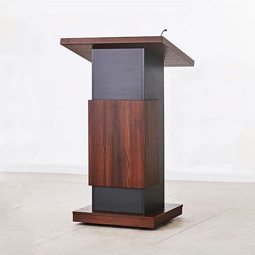 Sponsored Ad - CCNOS Ultra Modern Wooden lecture stand for Teacher/church pulpit with Mic Holder/Ideal for Conferences, Schools & Public Events by OEM 2yrs warranty//Mic//Customization available