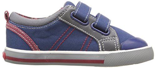See Kai Run Boy's Hess Ii Sneaker, Navy/Burgundy, 4 M Us Toddler #TOP5