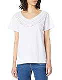 T-Shirt edc by ESPRIT Damen 051CC1K302 T-Shirt, 100/WHITE, S