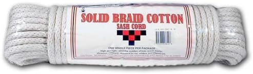 1/4" x 100-ft. Rope 23342 Solid Braid Cotton Sash Cord - 1 Each