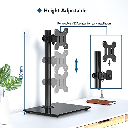 Support écran PC VESA 75 100 pour moniteur incurvé et orientable 360 - 5