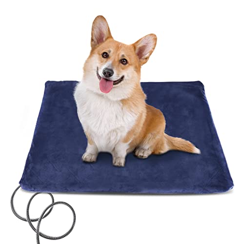 Kiroto Outdoor Pet Heating Pads For Dog Cats, Auto Temperature 100.4℉~107.6℉, Soft Safe Electric Blanket Bed Mat For Pregnant New Born Stray Feral Cat Puppy, L: 27" X 16" #TOP7