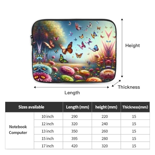 Garden Butterfly Swarm Laptop Sleeve Case 15 Inch Suitable For Notebook Computer Tablet Traveling Carrying Simple Case4