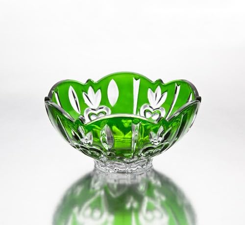 Crystal Case Large Candy Dish Color: Green