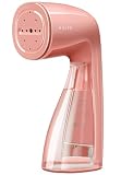 HiLIFE Steamer for Clothes, 1100W Clothes Steamer, Fast Wrinkle Removal with Large 300ml Tank, Ideal for All Fabrics, Easy to Use, Compact and Portable Travel Garment Steamer-Pink
